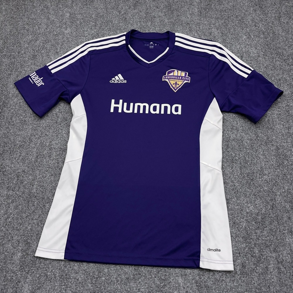 Adidas Louisville City FC Soccer Jersey Men's‎ Small USL Purple Home Kit 2015